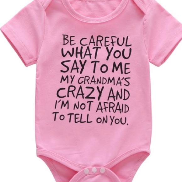 BUNDLE DEAL‼️ Be Careful What You Say Boy / Girl Onesie/ 3-Pack Hair Bows - Picture 6 of 9